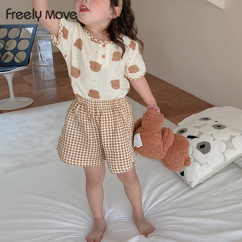Freely Move Kid Girls Pajama Sets Toddler Shorts Short Sleeve Tshirt + Plaid Shorts Pyjamas Sleepwear.Children’s Clothing 2 PCS
Freely Move Kid Girls Pajama Sets Toddler Shorts Short Sleeve Tshirt + Plaid Shorts Pyjamas Sleepwear.Children’s Clothing 2 PCS