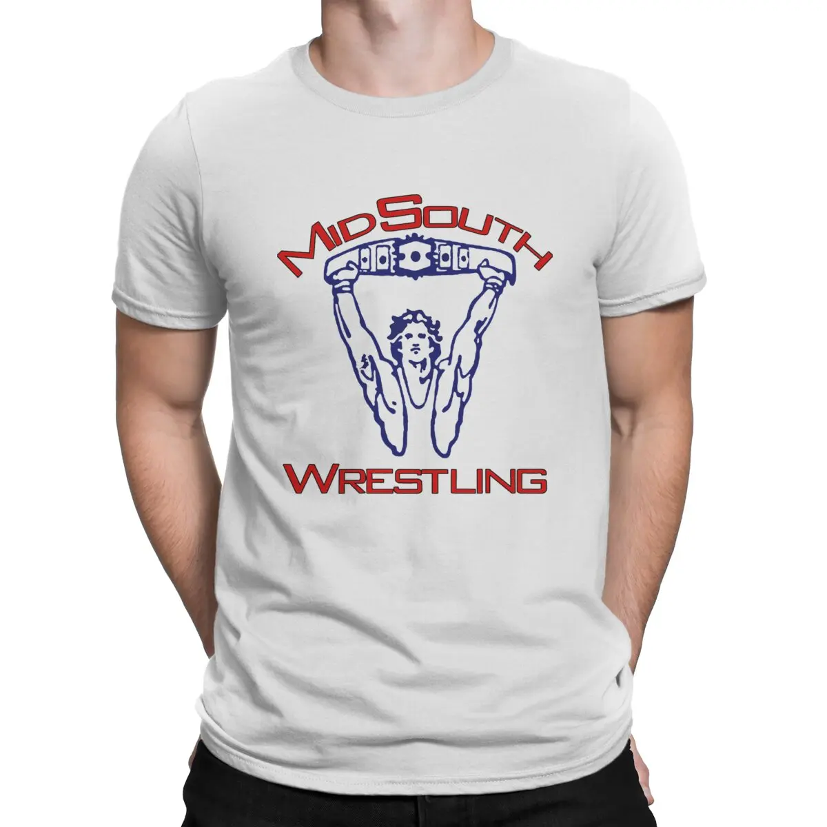 Mid-South Championship Classic T-Shirts Men Wrestling Vintage Pure Cotton Tee Shirt Round Neck Short Sleeve T Shirts Printed
Mid-South Championship Classic T-Shirts Men Wrestling Vintage Pure Cotton Tee Shirt Round Neck Short Sleeve T Shirts Printed