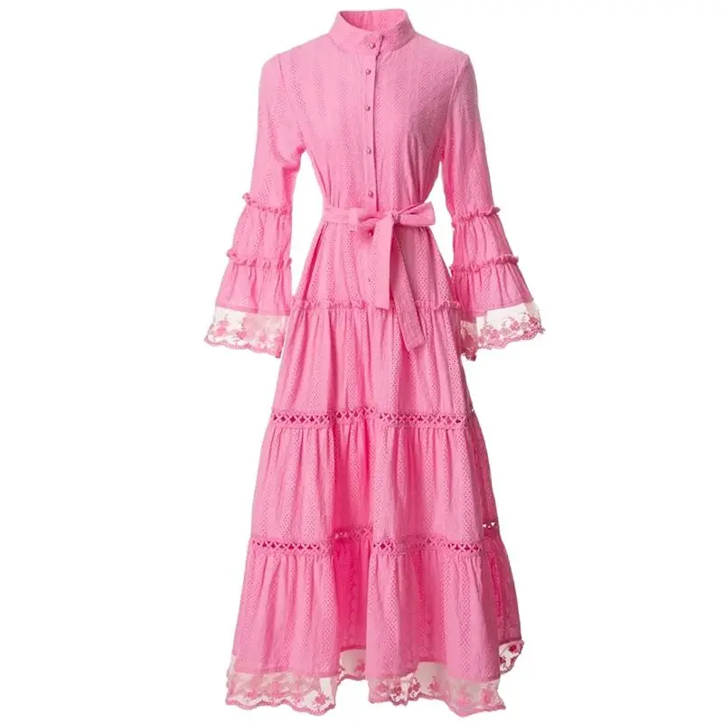 Женское ажурное платье с поясом, длинное винтажное платье с воротником-стойкой, расширяющимся книзу рукавом и вышивкой, лето 2023
Женское ажурное платье с поясом, длинное винтажное платье с воротником-стойкой, расширяющимся книзу рукавом и вышивкой, лето 2023