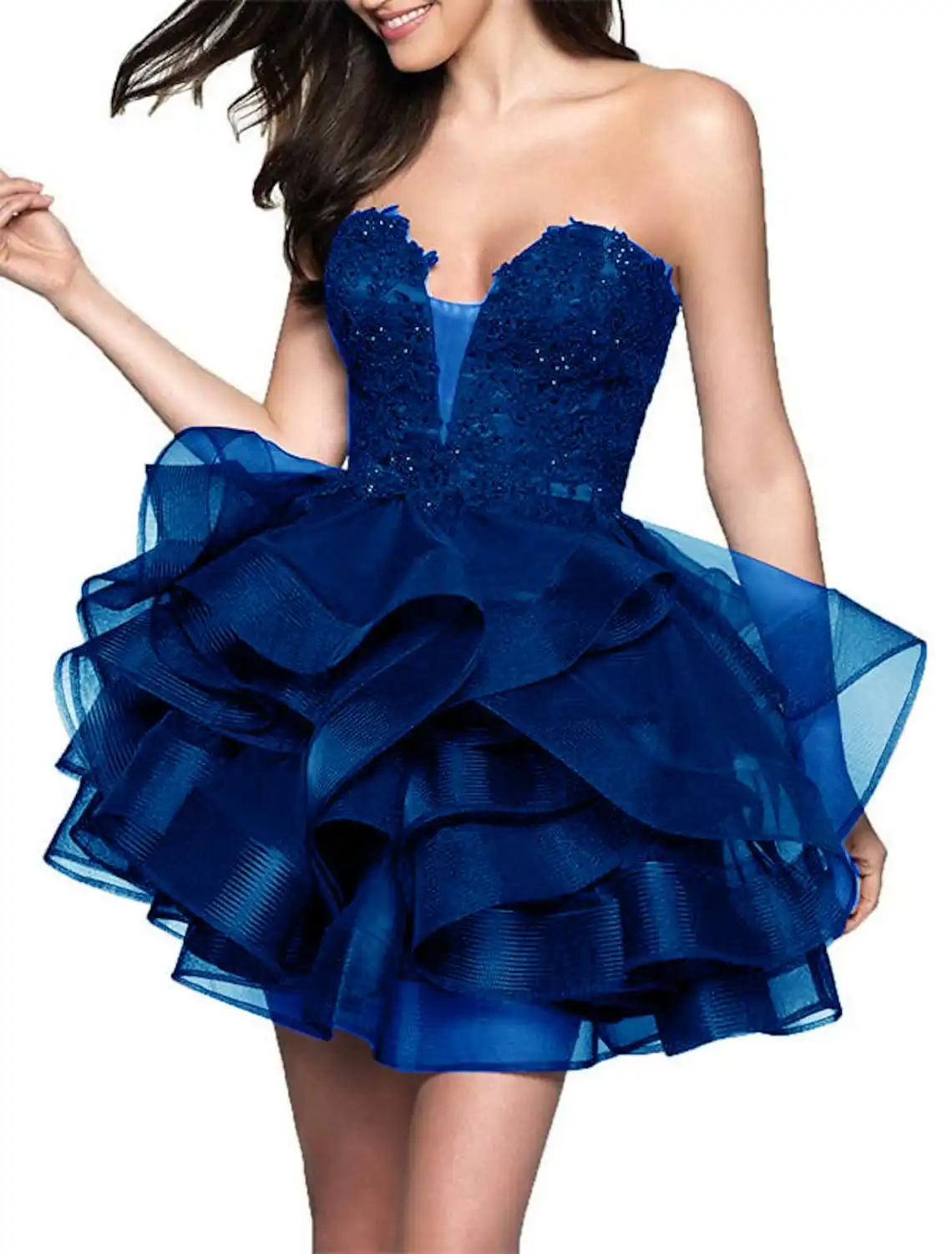 Fashion Royal Blue Short Prom Birthday Dresses 2022 Strapless Tier Appliques Lace Party Evening Gown Homecoming Robe De Soiree
Fashion Royal Blue Short Prom Birthday Dresses 2022 Strapless Tier Appliques Lace Party Evening Gown Homecoming Robe De Soiree