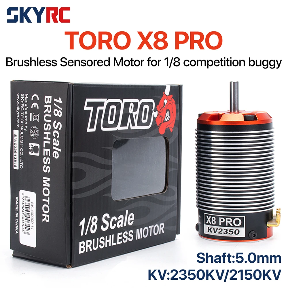 SKYRC Toro X8 PRO 4268 2350KV/2150KV 4-полюсный большой крутящий момент высокая скорость вращения 5 мм конкурентный вал бесщеточный двигатель
SKYRC Toro X8 PRO 4268 2350KV/2150KV 4-полюсный большой крутящий момент высокая скорость вращения 5 мм конкурентный вал бесщеточный двигатель