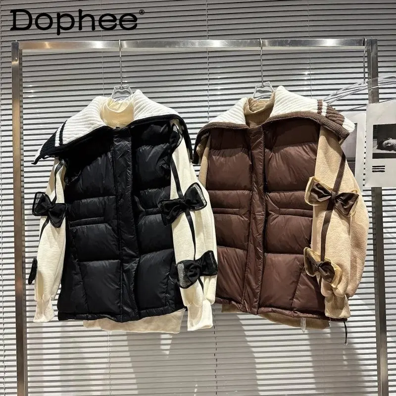 Winter New Collection Sleeveless Knitting Sailor Collar Down Cotton Vest Women Fleece Sweatshirt Two Piece Set
Winter New Collection Sleeveless Knitting Sailor Collar Down Cotton Vest Women Fleece Sweatshirt Two Piece Set