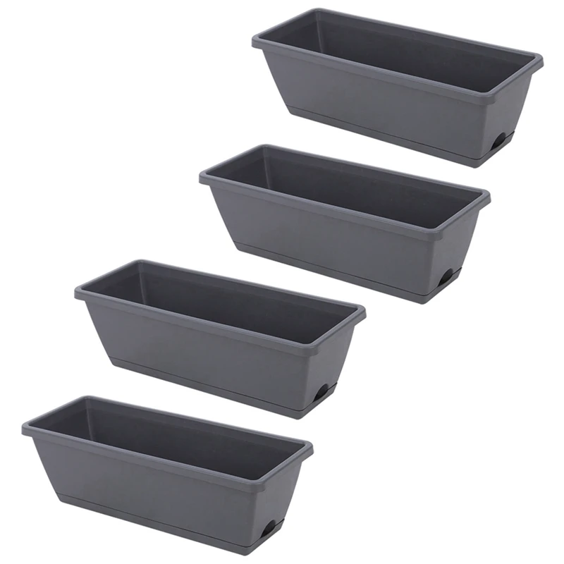 4 Packs Self Watering Planters Rectangular Plant Pot, Modern Decorative Flower Pot/Window Box For All House Plants
4 Packs Self Watering Planters Rectangular Plant Pot, Modern Decorative Flower Pot/Window Box For All House Plants