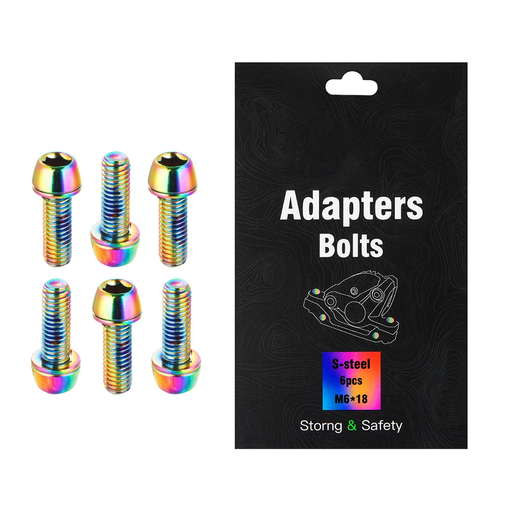 6PCS/Boxed M6x18mm MTB Bike Disc Brake Clamp Adapters Bolts Bicycle Clamp Screws Disc Brake Caliper Fixing Screw Universal
6PCS/Boxed M6x18mm MTB Bike Disc Brake Clamp Adapters Bolts Bicycle Clamp Screws Disc Brake Caliper Fixing Screw Universal