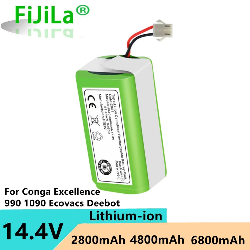 2022 Li-ion battery 14.4V 2800mAh for Conga Excellence 990 Ecovacs Deebot N79 N79S DN622, Eufy Robovac 11 11S 12 15C 15S 35C
2022 Li-ion battery 14.4V 2800mAh for Conga Excellence 990 Ecovacs Deebot N79 N79S DN622, Eufy Robovac 11 11S 12 15C 15S 35C