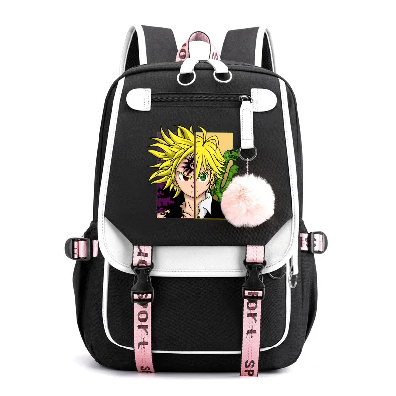 Новый рюкзак с принтом аниме Meliodas унисекс повседневный модный для подростков