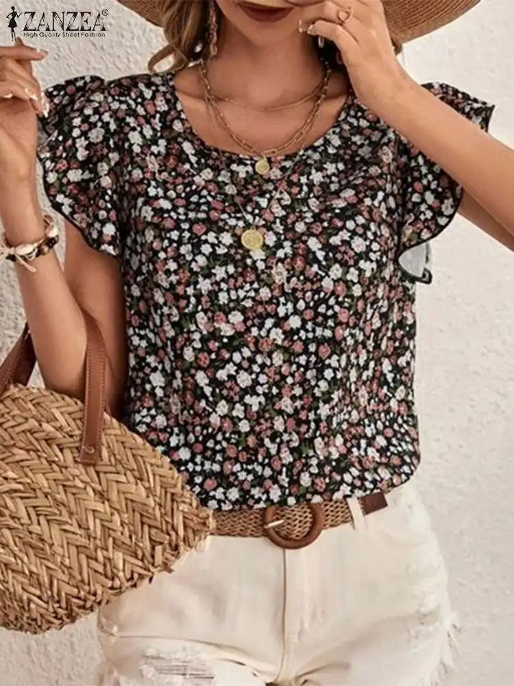 ZANZEA Fashion Floral Printed Blouse Summer Female Short Sleeve O-Neck Tops Holiday Shirt Woman Casual Loose Chemise Oversized
ZANZEA Fashion Floral Printed Blouse Summer Female Short Sleeve O-Neck Tops Holiday Shirt Woman Casual Loose Chemise Oversized