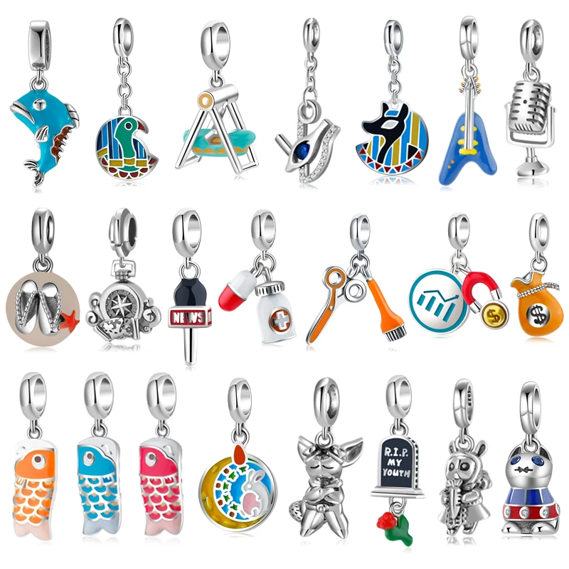 Microphone Rock Circus Original 925 Sterling Silver Animals Beads Pendant for Jewelry Making Fit KATAOKA Bracelet Enamel Jewelry
Microphone Rock Circus Original 925 Sterling Silver Animals Beads Pendant for Jewelry Making Fit KATAOKA Bracelet Enamel Jewelry
