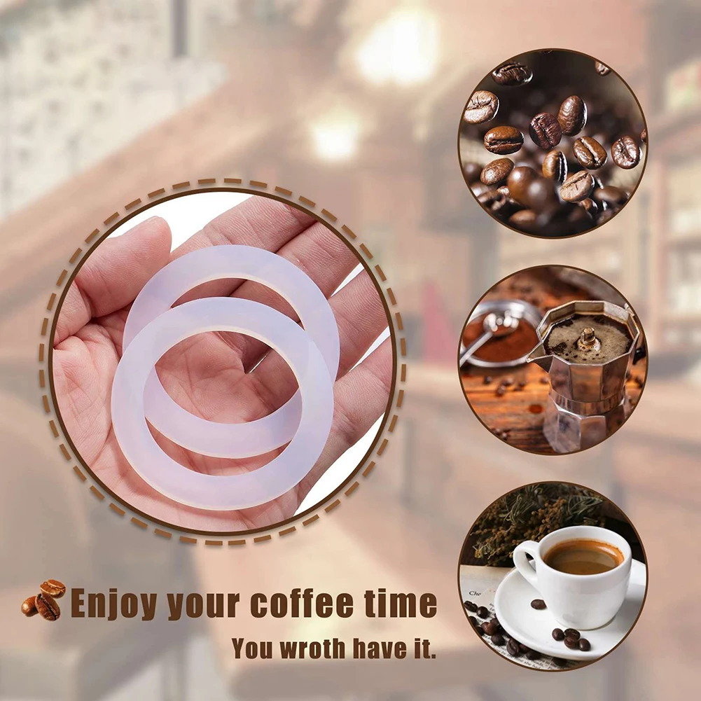 2pcs Silicone O-ring Espresso Pot Maker Cups Sealing Ring Coffee Accessories Kitchen Coffee Makers Supplies Parts 2/4/6/9 Cup
2pcs Silicone O-ring Espresso Pot Maker Cups Sealing Ring Coffee Accessories Kitchen Coffee Makers Supplies Parts 2/4/6/9 Cup