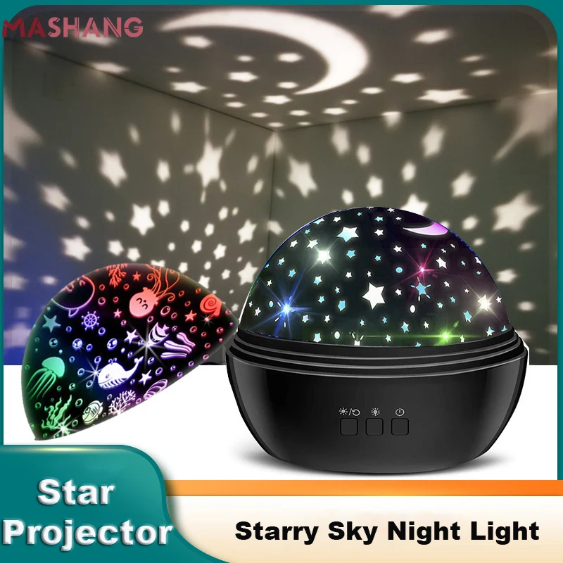 Moon and Star Starry Sky Projector Galaxy Night Light 360 Rotating Planetarium Projection Atmosphere Lamp for Kids Room Decor
Moon and Star Starry Sky Projector Galaxy Night Light 360 Rotating Planetarium Projection Atmosphere Lamp for Kids Room Decor