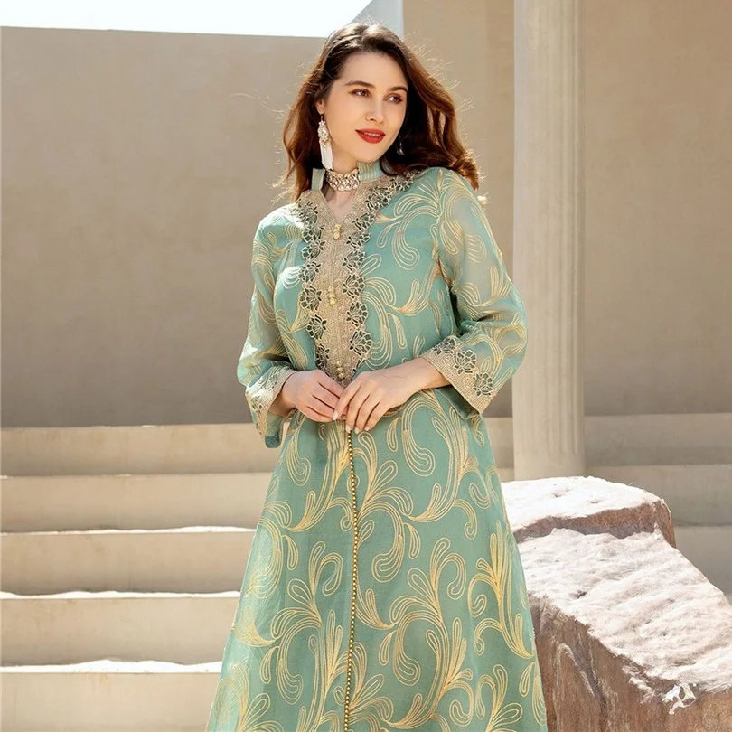 Embroidered Dubai Sequin For Woman Abaya Saudi Arabia 2022 Jalabiya Kaftan Muslim Lady Gree Turkey Islamic Abaya Pakistani Dress
Embroidered Dubai Sequin For Woman Abaya Saudi Arabia 2022 Jalabiya Kaftan Muslim Lady Gree Turkey Islamic Abaya Pakistani Dress
