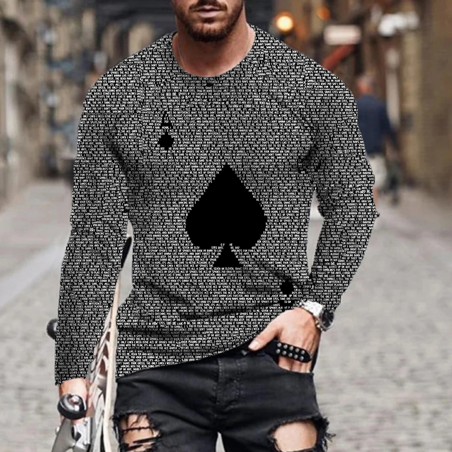 2021 new European and American men's long-sleeved playing cards men's autumn and winter are fashionable men's sports and leisure 
2021 new European and American men's long-sleeved playing cards men's autumn and winter are fashionable men's sports and leisure