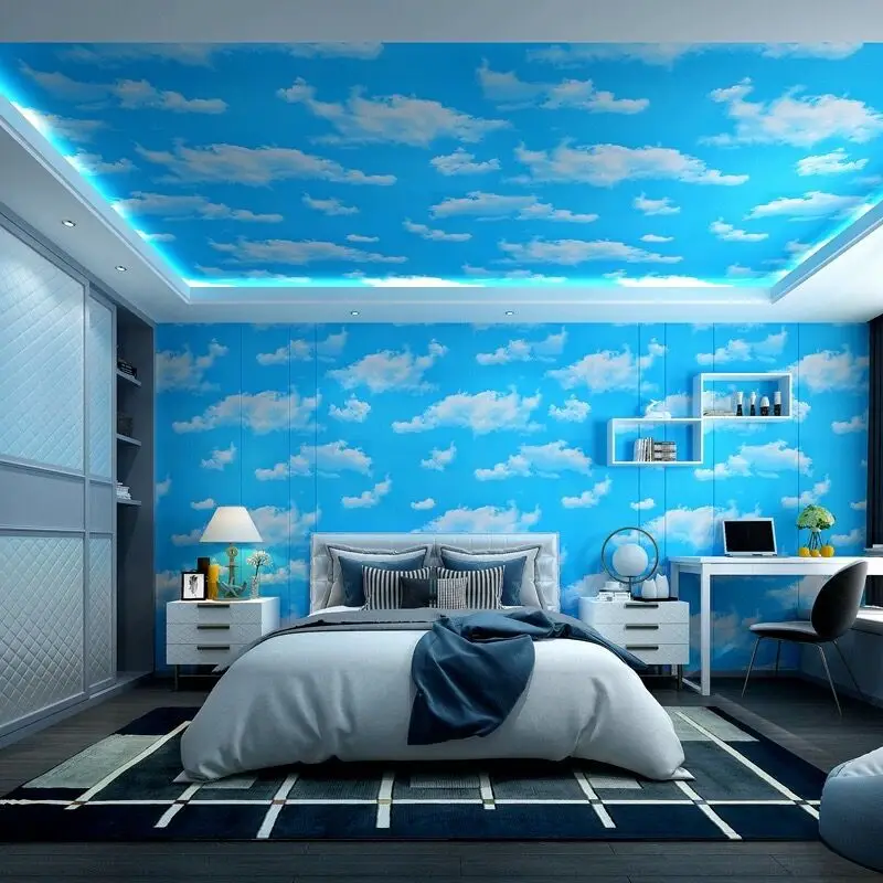 Blue Sky White Cloud Ceiling Wallpaper Thickened Moisture-proof Roof Sticker Bedroom Children's Room Self Adhesive Wallpaper
Blue Sky White Cloud Ceiling Wallpaper Thickened Moisture-proof Roof Sticker Bedroom Children's Room Self Adhesive Wallpaper