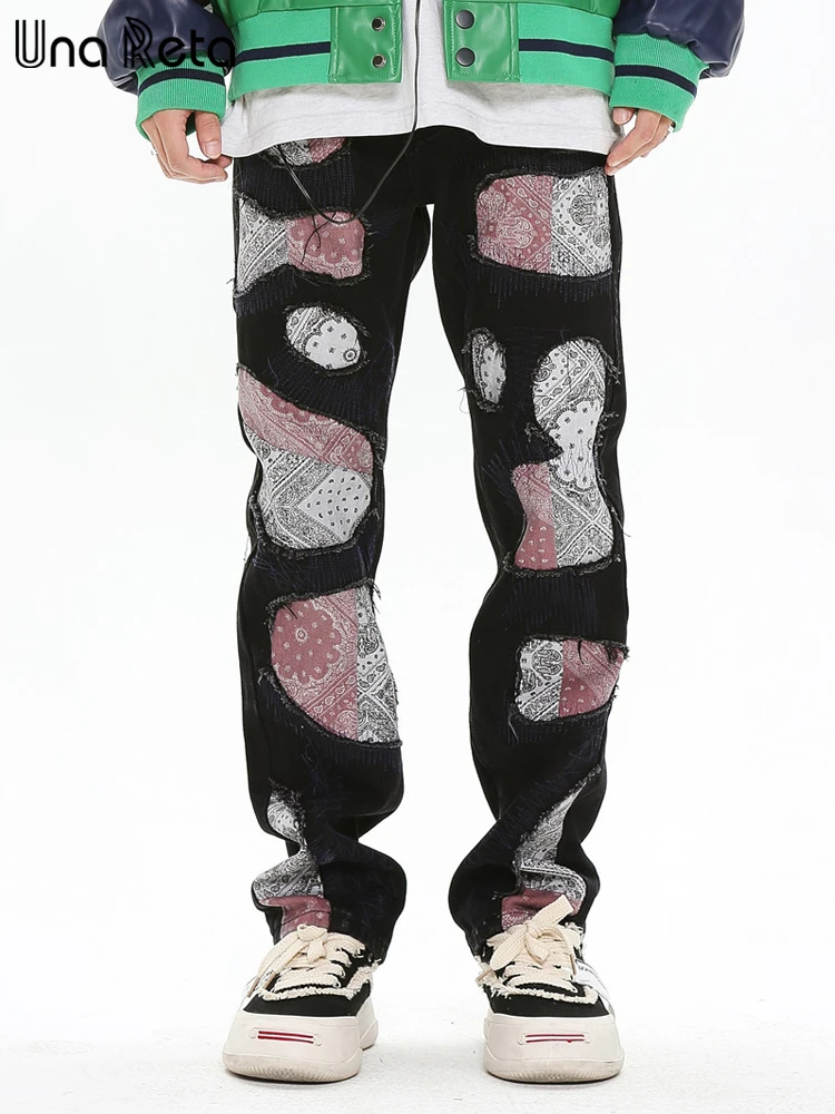 Una Reta Hip Hop Men Jeans New Men's Clothing High Street Loose Denim Pants Harajuku Streetwear Patchwork Trousers Jeans Man
Una Reta Hip Hop Men Jeans New Men's Clothing High Street Loose Denim Pants Harajuku Streetwear Patchwork Trousers Jeans Man