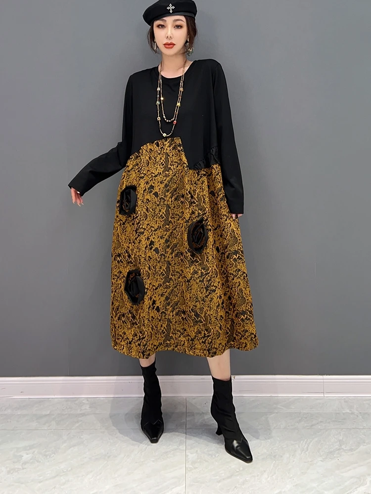 SuperAen 2022 Autumn New Korean Fashion Color Long Sleeve Oversize Long Dress for Women
SuperAen 2022 Autumn New Korean Fashion Color Long Sleeve Oversize Long Dress for Women