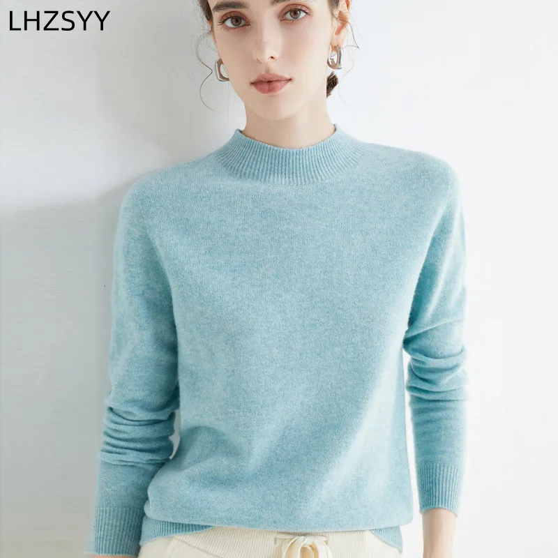 Cashmere Sweater One-Line Ready-To-Wear Ladies 100%Wool Pullovers Casual Loose Knit Sweater Autumn New Tops Female Inside Jumper
Cashmere Sweater One-Line Ready-To-Wear Ladies 100%Wool Pullovers Casual Loose Knit Sweater Autumn New Tops Female Inside Jumper