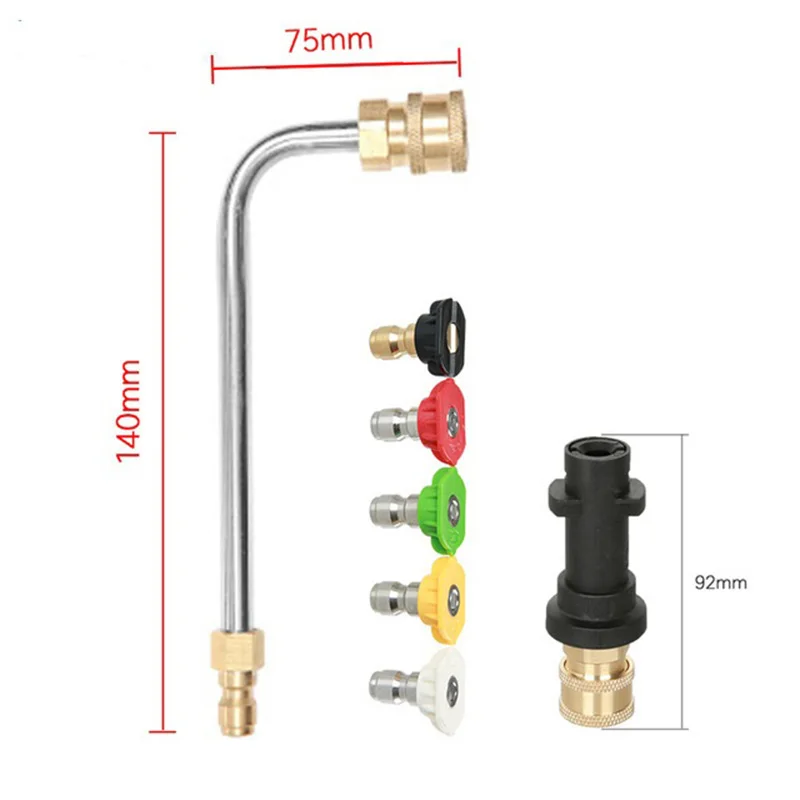 Pressure Washer Nozzle 1/4Inch Quick Connect High Pressure Cleaner Accessory For Karcher K Series 30/90 Degree Bent Rod Adapter
Pressure Washer Nozzle 1/4Inch Quick Connect High Pressure Cleaner Accessory For Karcher K Series 30/90 Degree Bent Rod Adapter