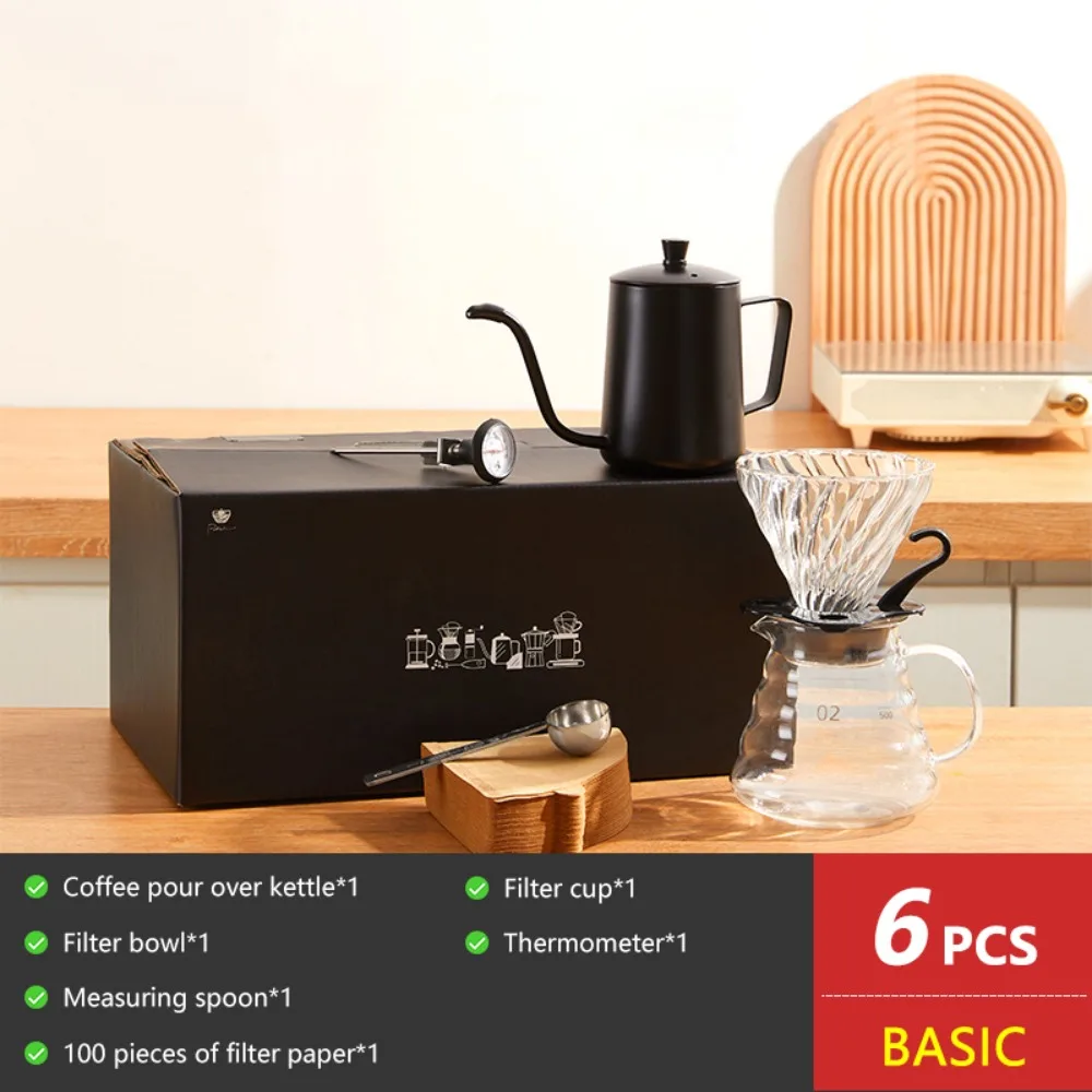 V60 Coffee Set Coffee Accessories Manual Grinder Mill Glass Pot with Filter Dripper Gooseneck Kettle Specialized Barista V60 Set
V60 Coffee Set Coffee Accessories Manual Grinder Mill Glass Pot with Filter Dripper Gooseneck Kettle Specialized Barista V60 Set