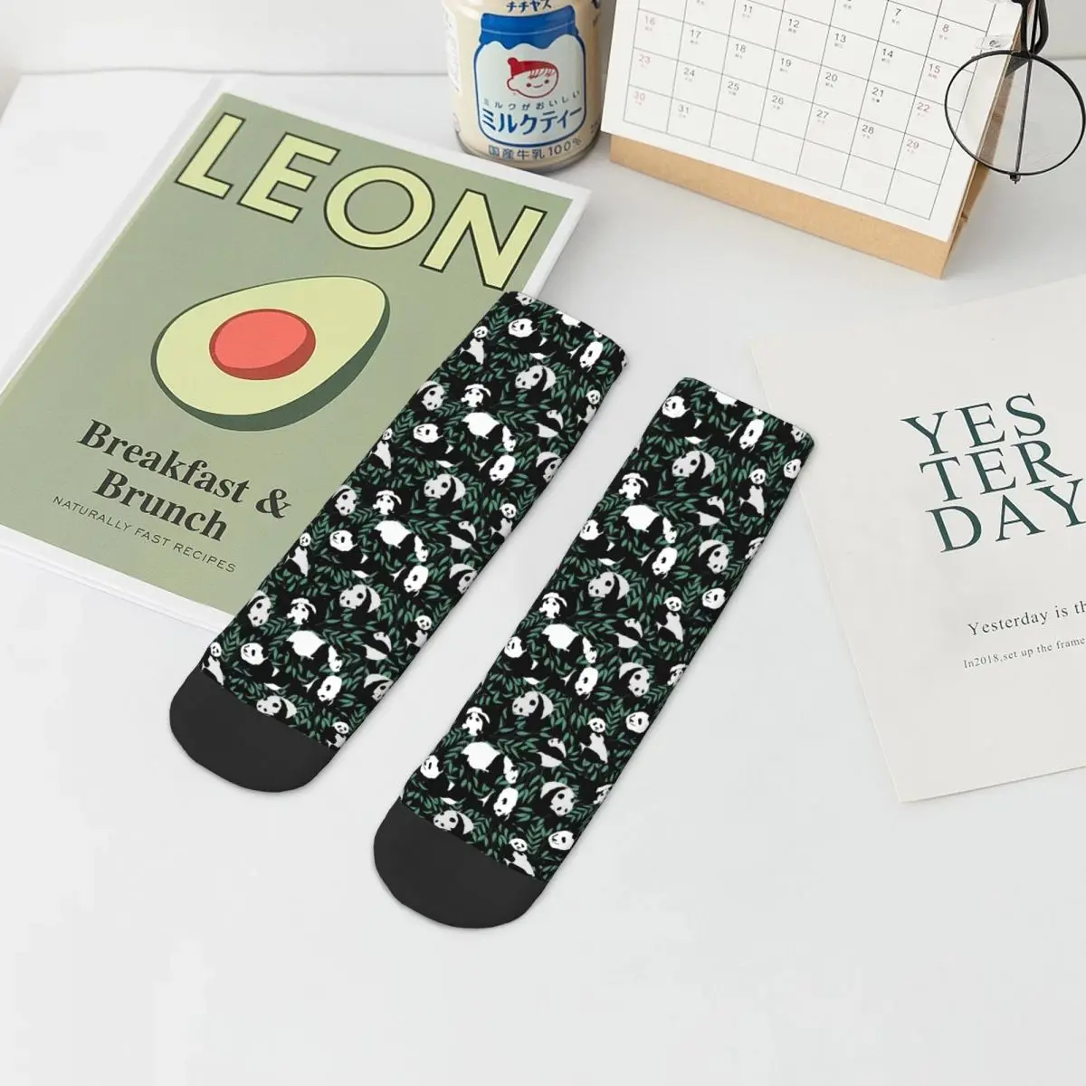 Cute Panda Socks Green Leaves Print Durable Home Short Tubes Large Chemical Fiber Kids Funky Socks
Cute Panda Socks Green Leaves Print Durable Home Short Tubes Large Chemical Fiber Kids Funky Socks