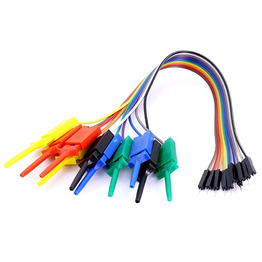 25cm Cable Clamp Probe Hook Clamp Kit Plastic Metal Logic Analyzer 10 Needle 5 Color Connecting Testing Cable Test Hook Clamp
25cm Cable Clamp Probe Hook Clamp Kit Plastic Metal Logic Analyzer 10 Needle 5 Color Connecting Testing Cable Test Hook Clamp