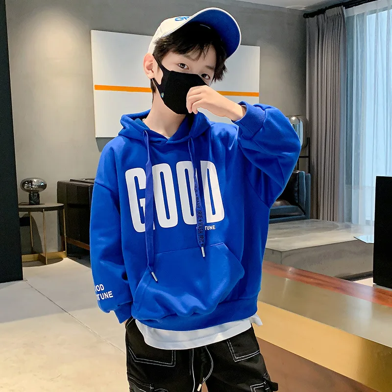 2022 New Spring Autumn Boys Hoodies Handsome Keep Warm Hooded Casual Kids Sweatshirt Loose Fashion Boys Clothing 3-15 Years Old
2022 New Spring Autumn Boys Hoodies Handsome Keep Warm Hooded Casual Kids Sweatshirt Loose Fashion Boys Clothing 3-15 Years Old