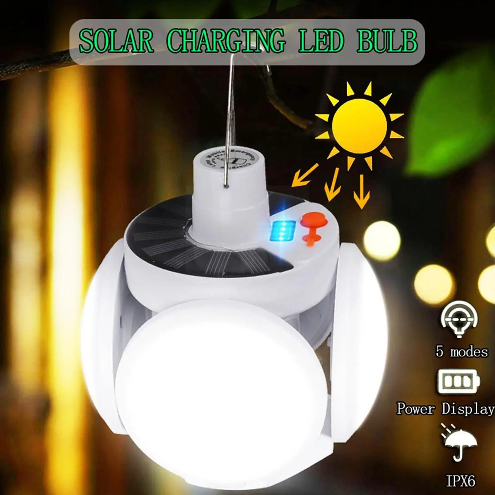 Led Folding Bulb Solar Outdoor Garden Lights Waterproof Charged Light Emergency Induction Camping Solar/usb Portable Led La N3e8
Led Folding Bulb Solar Outdoor Garden Lights Waterproof Charged Light Emergency Induction Camping Solar/usb Portable Led La N3e8
