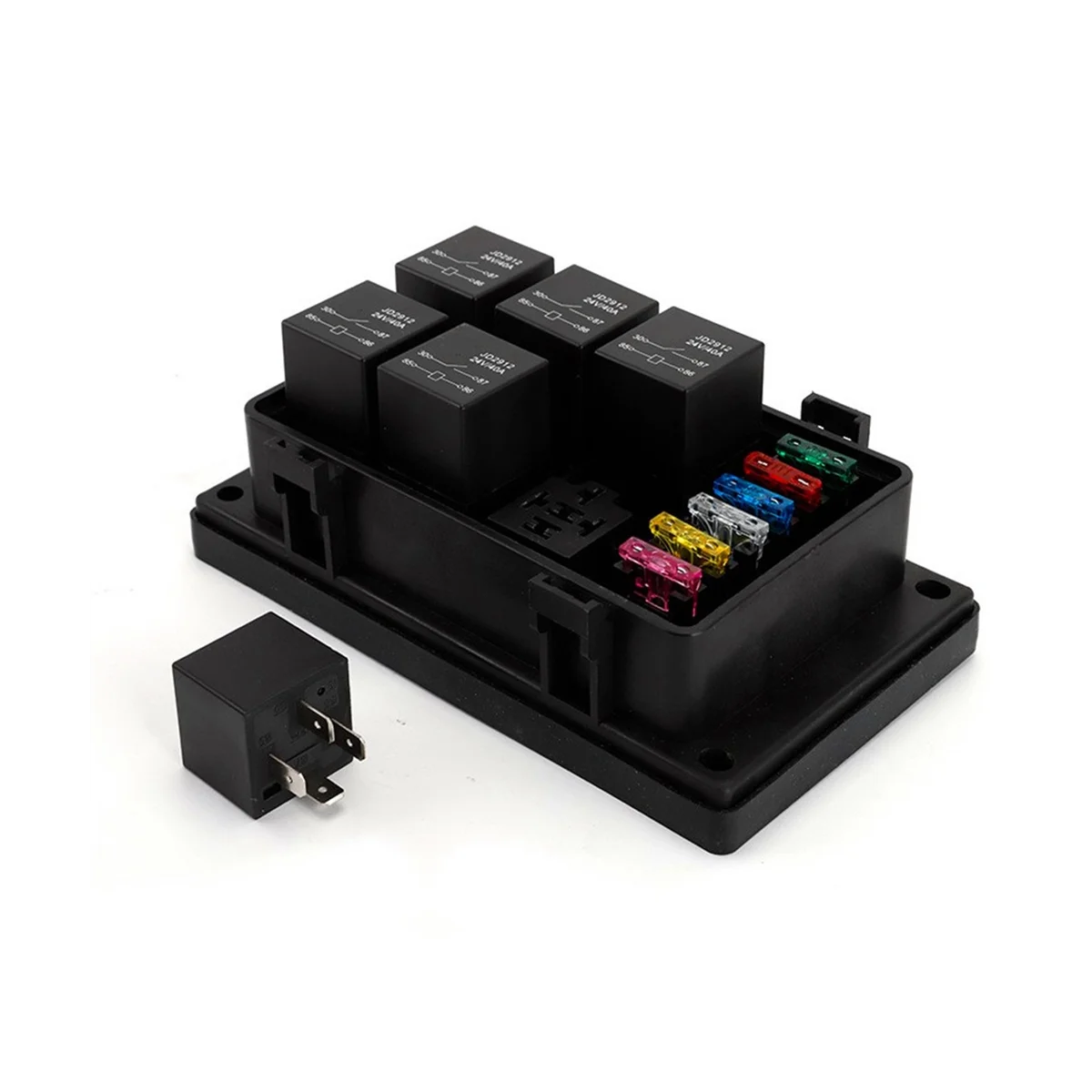 12V 40A Relay Box 6 Way ATC/ATO Fuse Block with Relay Universal Waterproof Relay Box 24V 5P for Car Truck
12V 40A Relay Box 6 Way ATC/ATO Fuse Block with Relay Universal Waterproof Relay Box 24V 5P for Car Truck