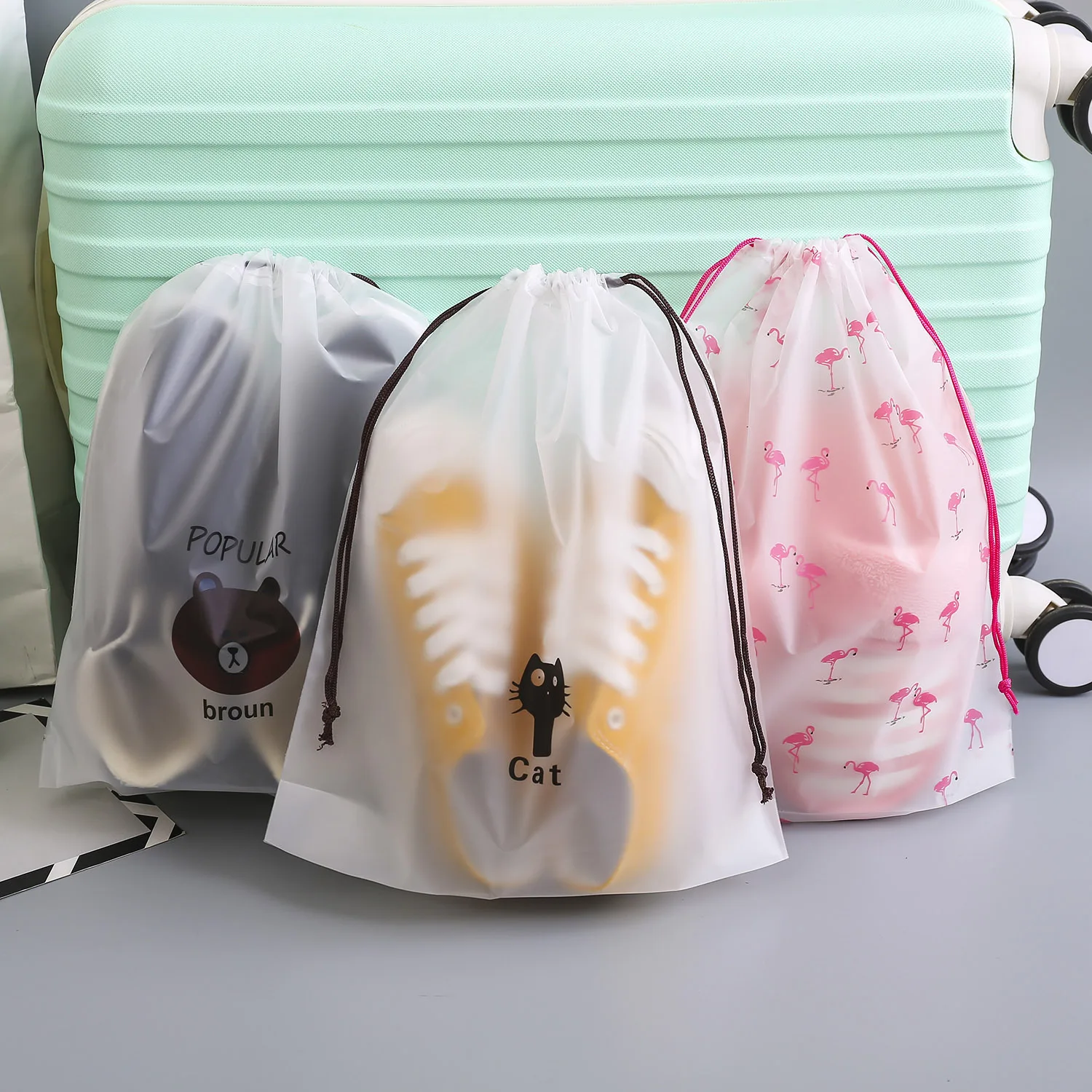1pc Portable Shoe Storage Organizer Travel Storage Bag Transparent Cosmetic Bag Underwear Storage Pouch Drawstring Eco Bags
1pc Portable Shoe Storage Organizer Travel Storage Bag Transparent Cosmetic Bag Underwear Storage Pouch Drawstring Eco Bags
