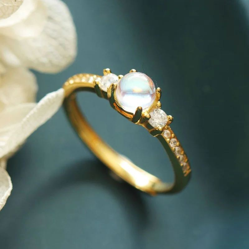Moonstone Rings For Women 925 Sterling Silver Ring Gold Vermeil Jewelry Adjustable Wedding Engagement Ring Gift RI196
Moonstone Rings For Women 925 Sterling Silver Ring Gold Vermeil Jewelry Adjustable Wedding Engagement Ring Gift RI196