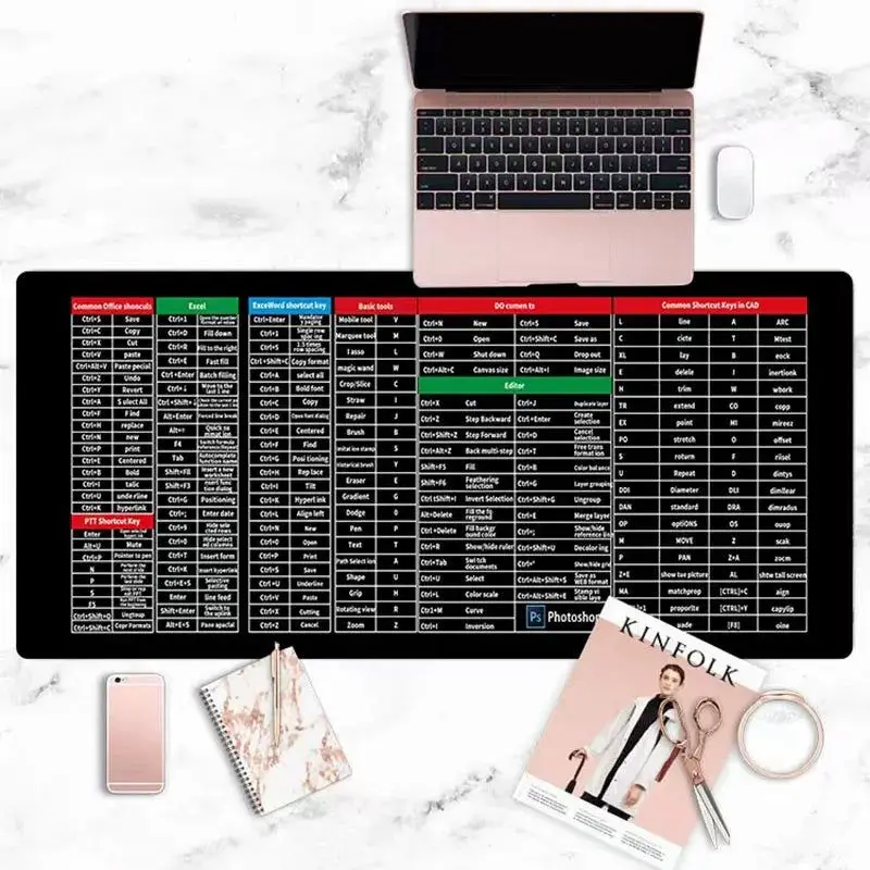 Creative Quick Key Super Large Anti-slip Keyboard Pad - with Office Software Shortcuts Pattern
Creative Quick Key Super Large Anti-slip Keyboard Pad - with Office Software Shortcuts Pattern