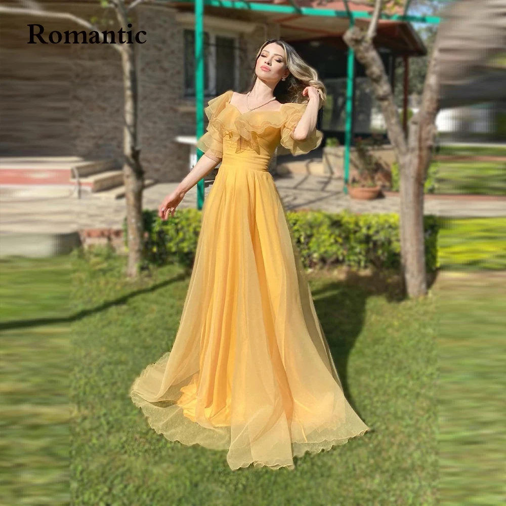 Romantic Chic Fairy Baby Yellow Tulle Evening Dress Sweetheart Strap Puff Sleeves Prom Gowns Girls Gradution Party Dress 2022
Romantic Chic Fairy Baby Yellow Tulle Evening Dress Sweetheart Strap Puff Sleeves Prom Gowns Girls Gradution Party Dress 2022