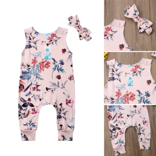 Infant Baby Girls Floral Rompers Summer Clothing Princesses Fairies Jumpsuit Outfits Clothes Headband Sleeveless Set
Infant Baby Girls Floral Rompers Summer Clothing Princesses Fairies Jumpsuit Outfits Clothes Headband Sleeveless Set