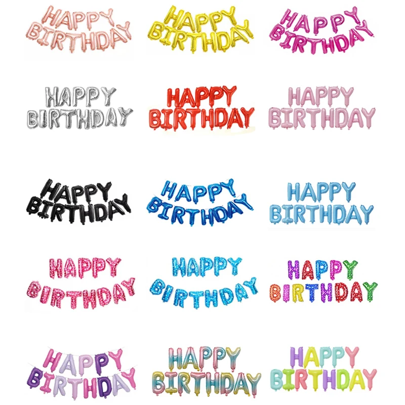13pcs Happy Birthday Balloons Decoration Rose Gold Foil Letter Balloon Set Happy Birthday Globos Kids Party Banner Supplies
13pcs Happy Birthday Balloons Decoration Rose Gold Foil Letter Balloon Set Happy Birthday Globos Kids Party Banner Supplies