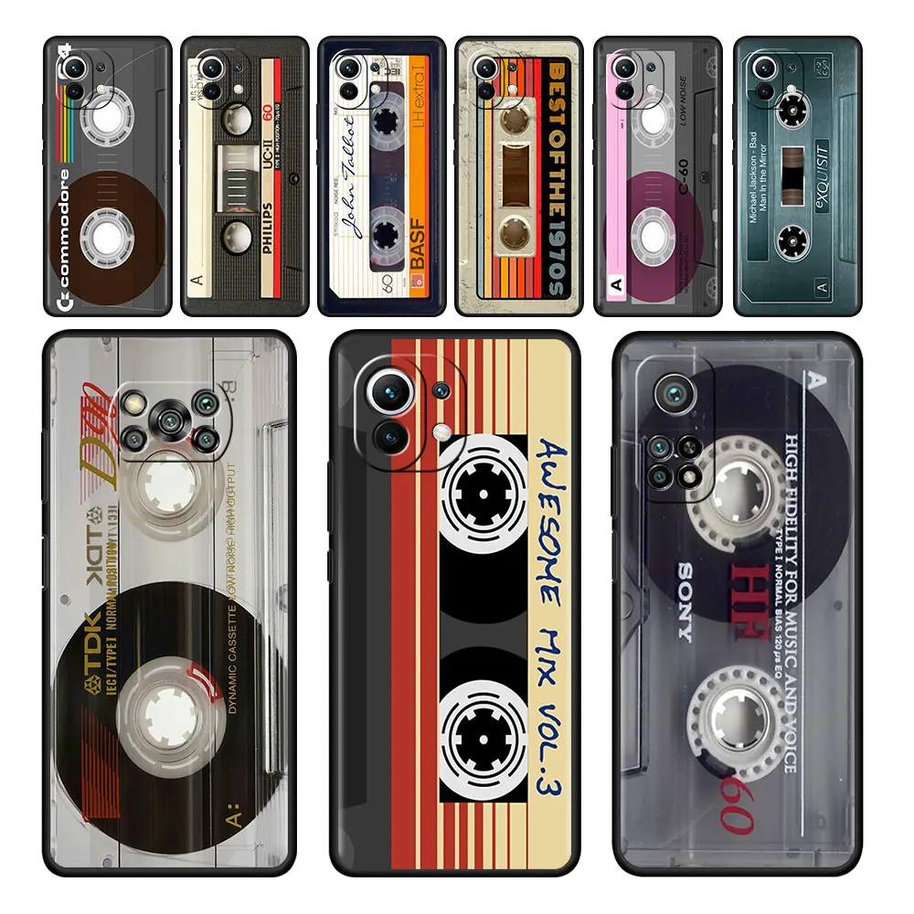 Vintage Cassette Tape Retro Style Case For Xiaomi Mi Poco X3 X4 NFC M3 Mi 11 11T 10 T 9T 12 9 10T Lite Silicone Back Phone Capas
Vintage Cassette Tape Retro Style Case For Xiaomi Mi Poco X3 X4 NFC M3 Mi 11 11T 10 T 9T 12 9 10T Lite Silicone Back Phone Capas