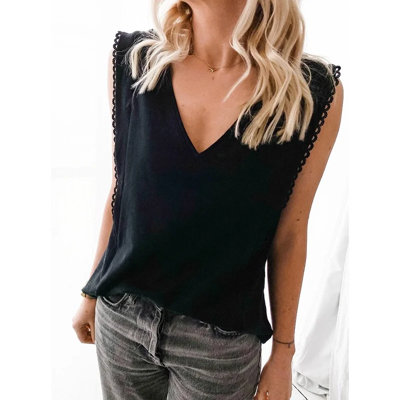 Hollow Out V-Neck Women's Shirt Blouse Sleeveless Tank Casual Fashion Woman Blouses 2022 Summer Blouses and Shirts Top Female
Hollow Out V-Neck Women's Shirt Blouse Sleeveless Tank Casual Fashion Woman Blouses 2022 Summer Blouses and Shirts Top Female
