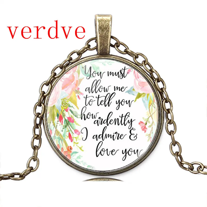 2022 Jane Austen Quote You Must Allow Me To Tell You How Ardently I Admire and Love You Necklace Inspirational Jewelry Gifts
2022 Jane Austen Quote You Must Allow Me To Tell You How Ardently I Admire and Love You Necklace Inspirational Jewelry Gifts