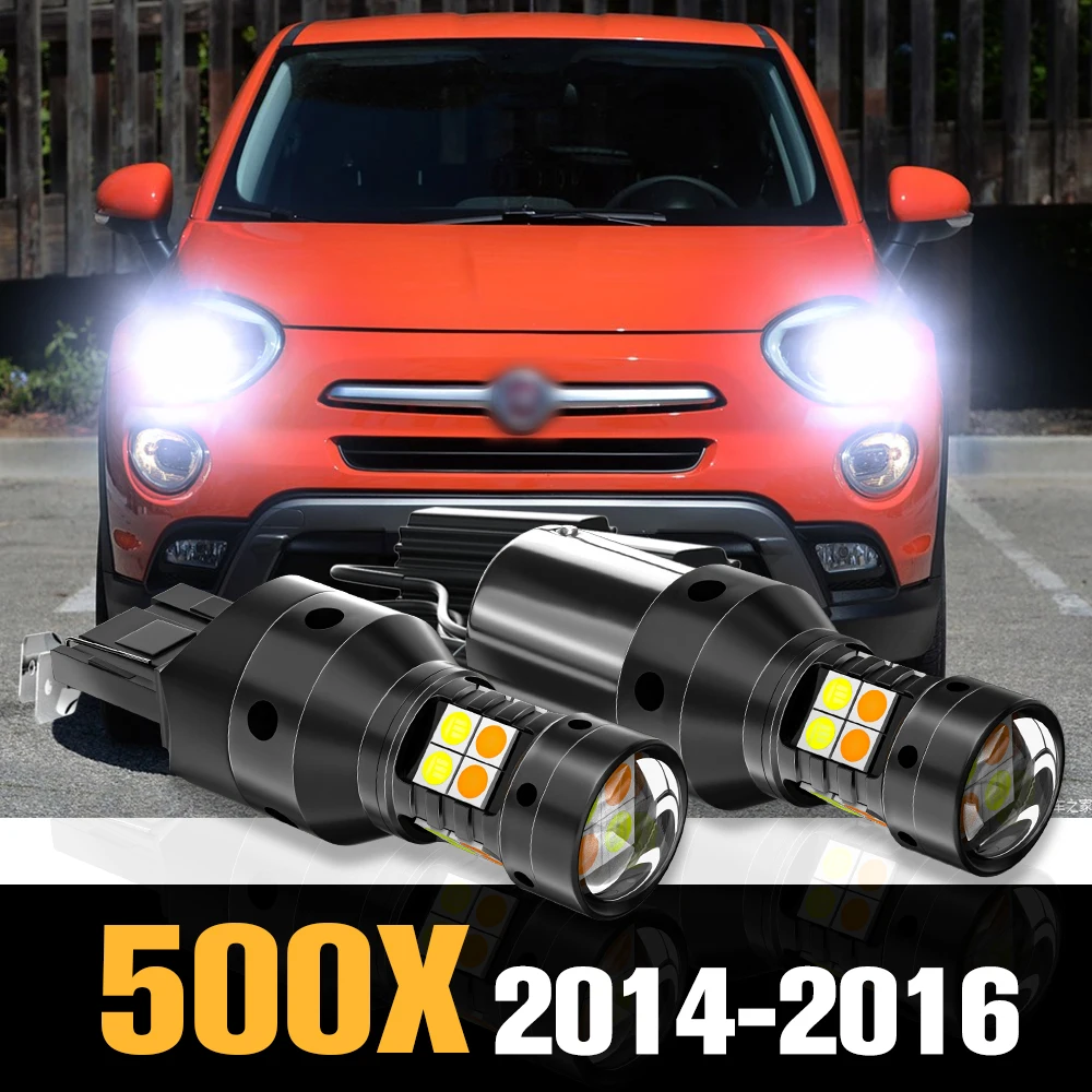 2pcs Canbus LED Dual Mode Turn Signal+Daytime Running Light DRL Accessories For Fiat 500X 2014 2015 2016
2pcs Canbus LED Dual Mode Turn Signal+Daytime Running Light DRL Accessories For Fiat 500X 2014 2015 2016