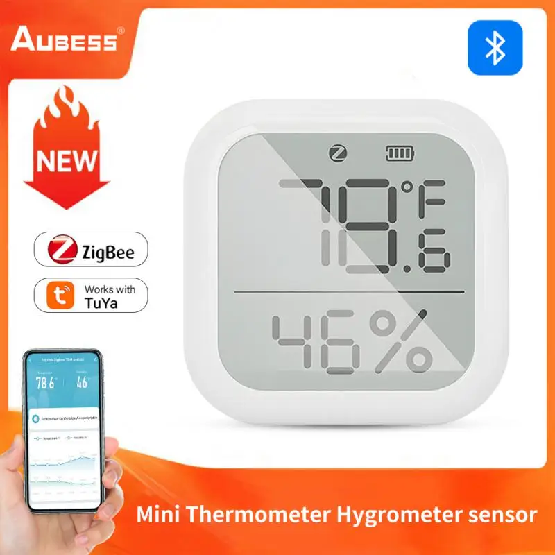 

Tuya ZigBee Smart Temperature And Humidity Sensor Indoor Hygrometer Thermometer Detector APP Control Need ZigBee Gateway