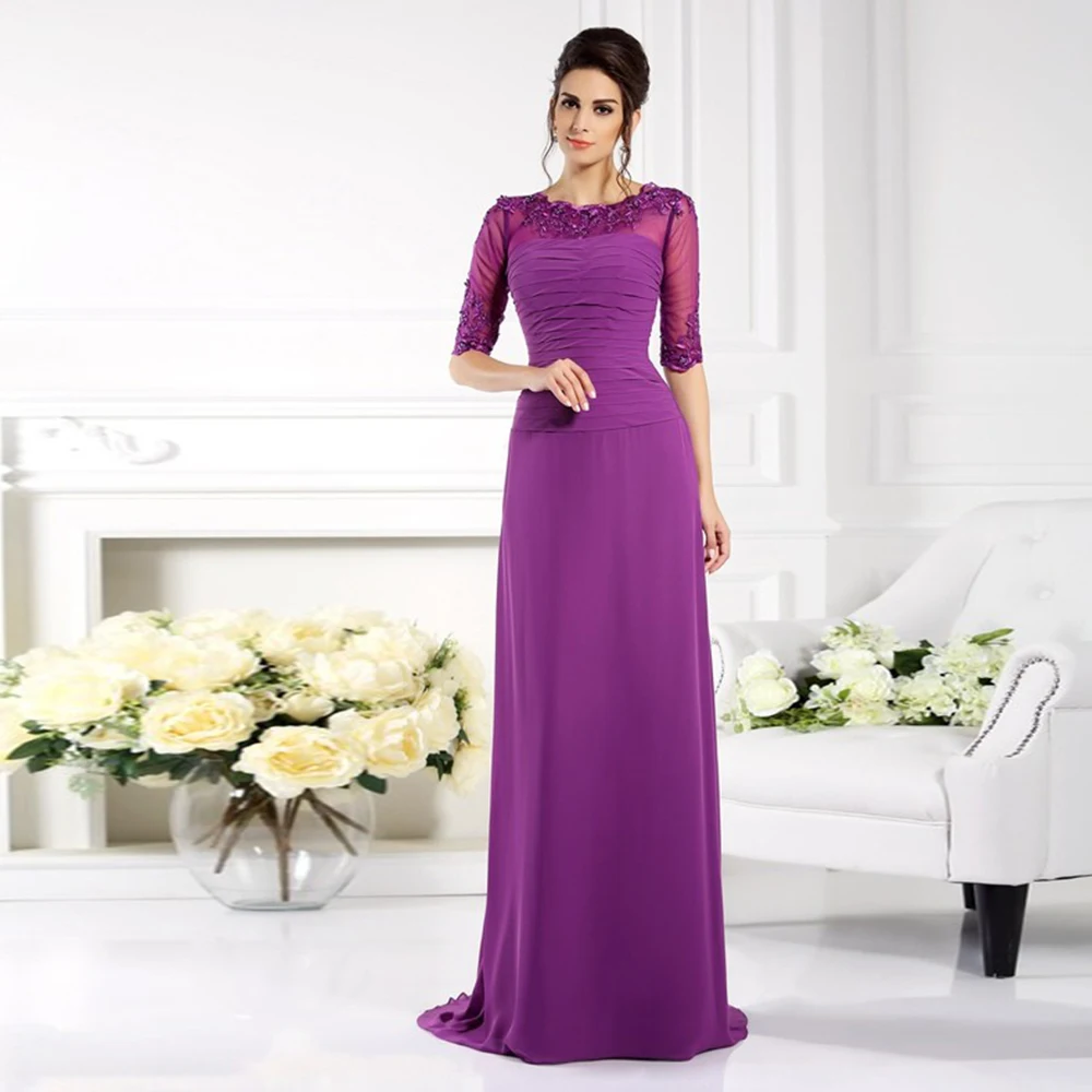 Chiffon Party Dresses For Wedding Guest Floor Length Mother Of The Bride Gown Half Sleeves Scoop Neck Sweep Train A Line 2022
Chiffon Party Dresses For Wedding Guest Floor Length Mother Of The Bride Gown Half Sleeves Scoop Neck Sweep Train A Line 2022