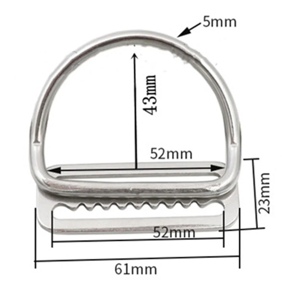 High Quality Diving D-ring Clip For 5cm Width Webbing Functional Scuba Diving Strap Keeper Corrosion-resistant
High Quality Diving D-ring Clip For 5cm Width Webbing Functional Scuba Diving Strap Keeper Corrosion-resistant