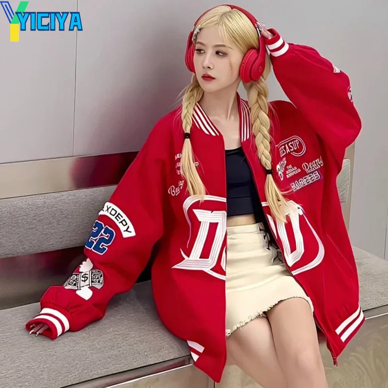 YICIYA varsity jacket bomber women baseball Jackets vintage Letter embroidery racing Windbreaker new Jacket coats 2023 fashion
YICIYA varsity jacket bomber women baseball Jackets vintage Letter embroidery racing Windbreaker new Jacket coats 2023 fashion