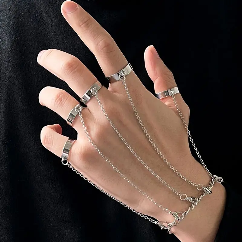 Punk Geometric Chain Wrist Bracelet For Women Men Silver Color Connected Finger Tassel Adjustable Ring Club Hip Hop Jewelry Gift
Punk Geometric Chain Wrist Bracelet For Women Men Silver Color Connected Finger Tassel Adjustable Ring Club Hip Hop Jewelry Gift