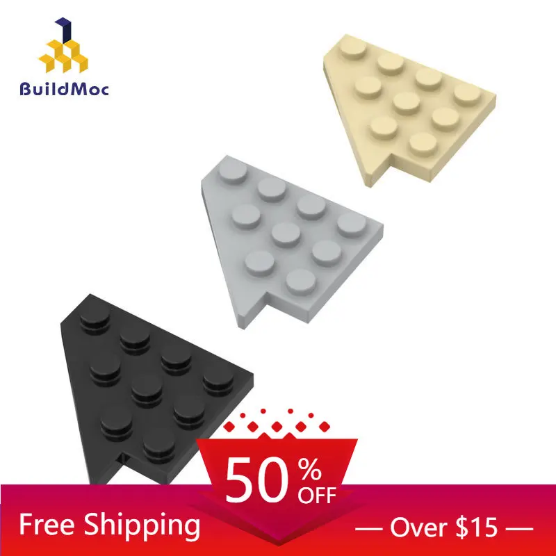 

10PCS MOC Bricks 3936 4x4 special shape bevel edge board (left) ldd 3936 For Building Blocks Parts DIY DIY Educational Toys