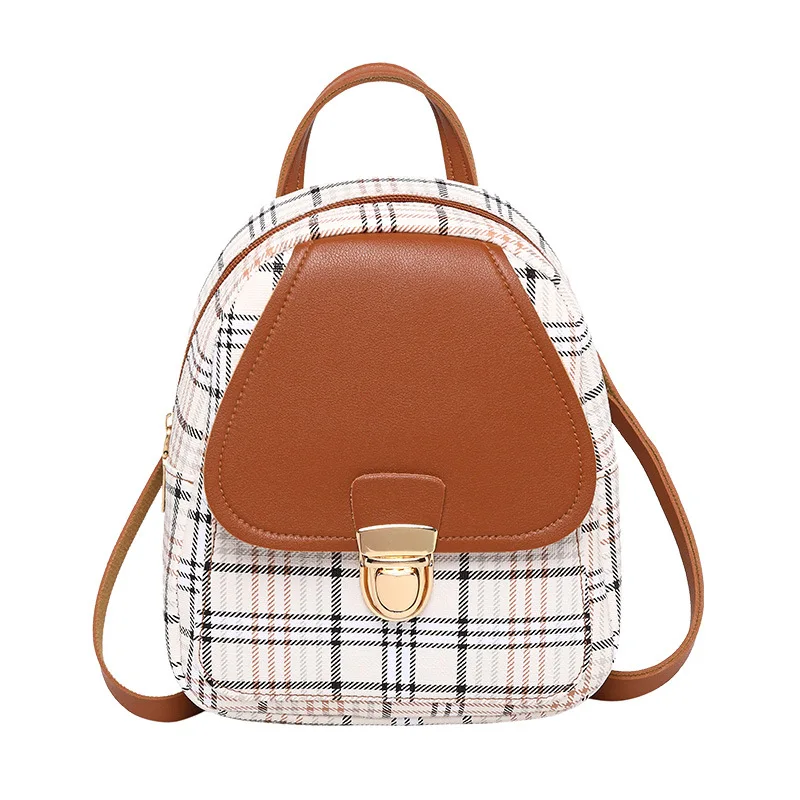 New Leather Ladies' Shoulders Mini Backpack Plaid Shoulder Slung Handbag for Women Wallet Mobile Phone Bag Student Schoolbag
New Leather Ladies' Shoulders Mini Backpack Plaid Shoulder Slung Handbag for Women Wallet Mobile Phone Bag Student Schoolbag