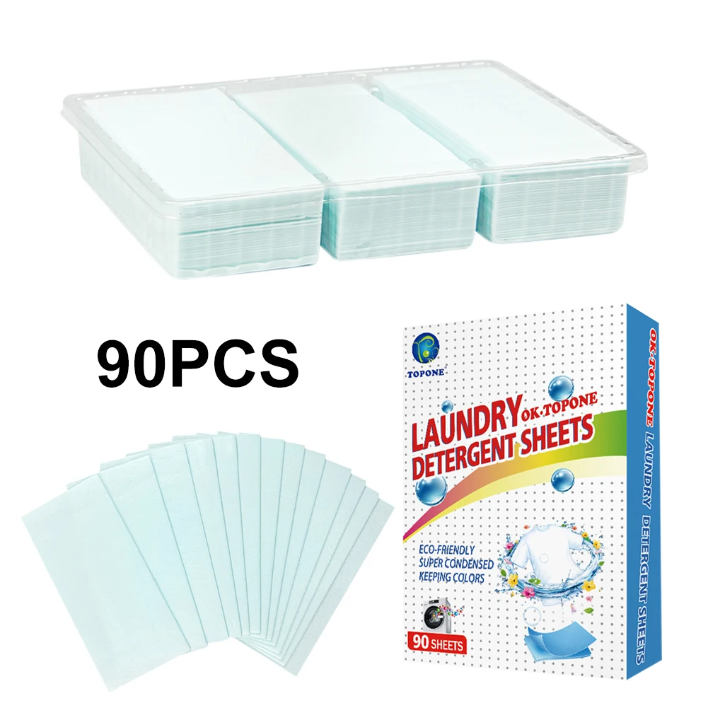 90pcs/Box Laundry Soap Less Foam Laundry Detergent Sheet Nano Concentrated Washing Powder For Washing Machine Cleaner Cleaning
90pcs/Box Laundry Soap Less Foam Laundry Detergent Sheet Nano Concentrated Washing Powder For Washing Machine Cleaner Cleaning