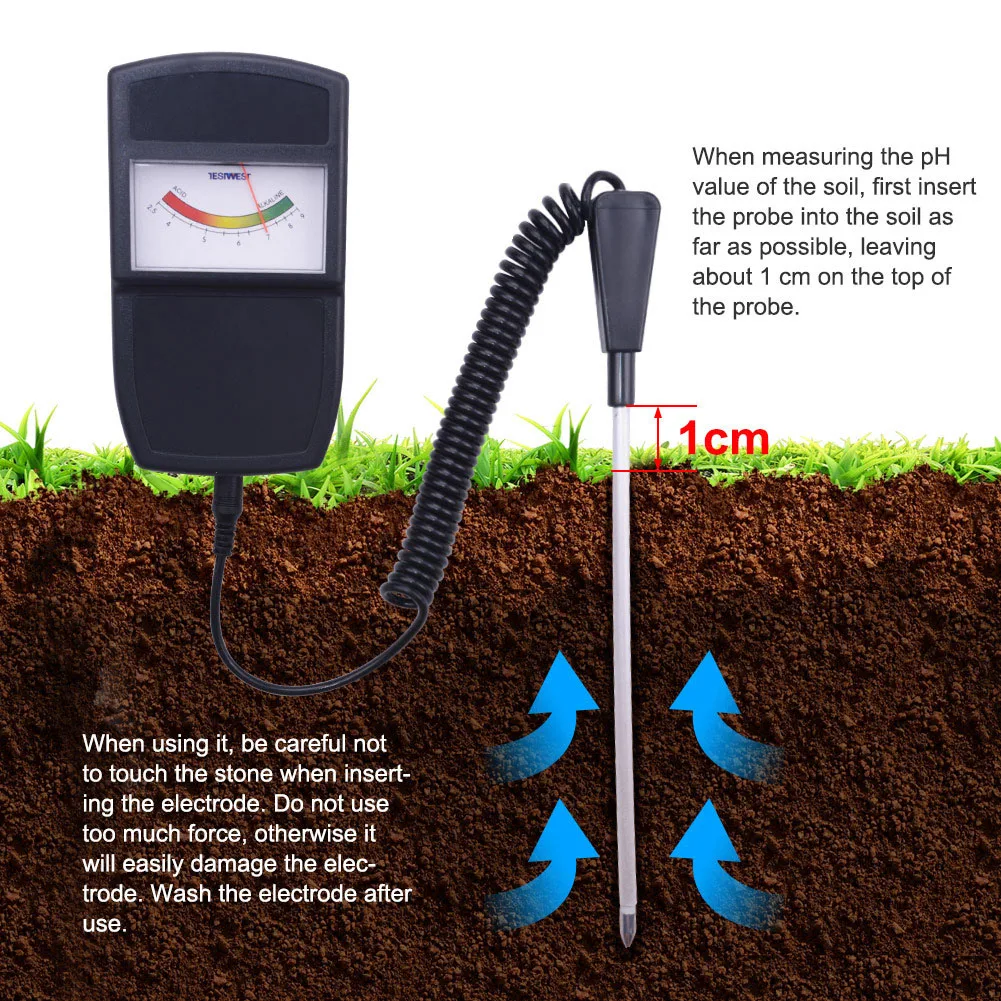 For Plant Acidity/PH Measuring PH Level Tester Soil PH Meter Garden Outdoors 11*6*3CM 16cm Probe 2.5-9 PH 5-50℃
For Plant Acidity/PH Measuring PH Level Tester Soil PH Meter Garden Outdoors 11*6*3CM 16cm Probe 2.5-9 PH 5-50℃