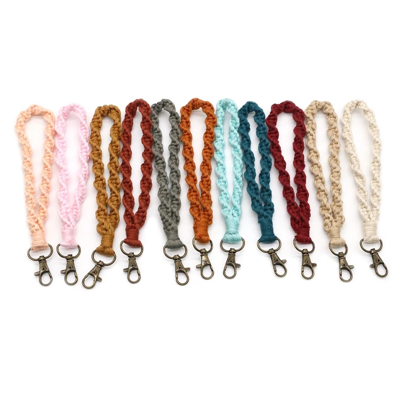 11 Pieces Womens Boho Macrame Keychain Wristlet Bracelet Handmade Braided Twisted Hand Wrist Lanyard
11 Pieces Womens Boho Macrame Keychain Wristlet Bracelet Handmade Braided Twisted Hand Wrist Lanyard