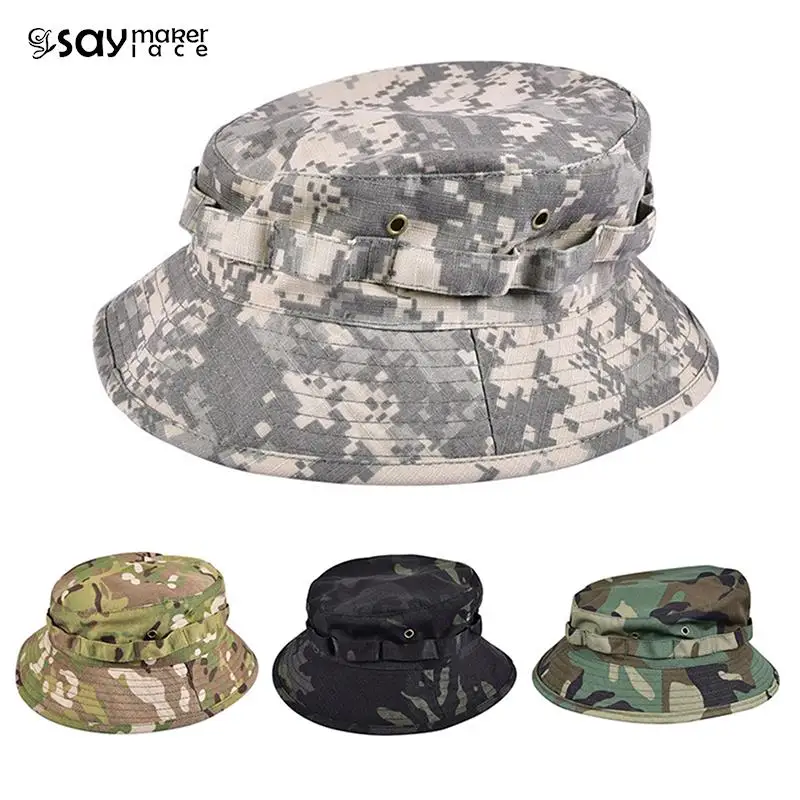 1PCS Boonie Hat Military Tactical Bucket Hats For Men Women Hunting Fishing Outdoor Camo Camouflage Cotton Sun Cap
1PCS Boonie Hat Military Tactical Bucket Hats For Men Women Hunting Fishing Outdoor Camo Camouflage Cotton Sun Cap