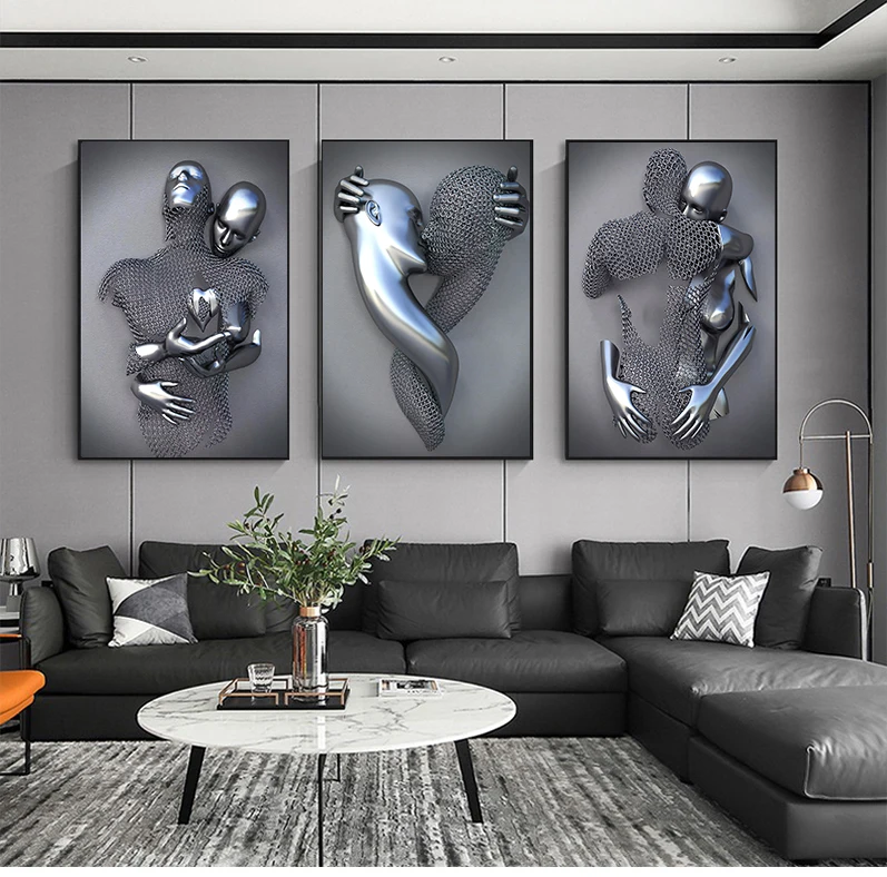 Metal Figure Statue Art Canvas Painting Romantic Abstract Posters and Prints Wall Pictures Modern Living Room Christmas Gifts
Metal Figure Statue Art Canvas Painting Romantic Abstract Posters and Prints Wall Pictures Modern Living Room Christmas Gifts