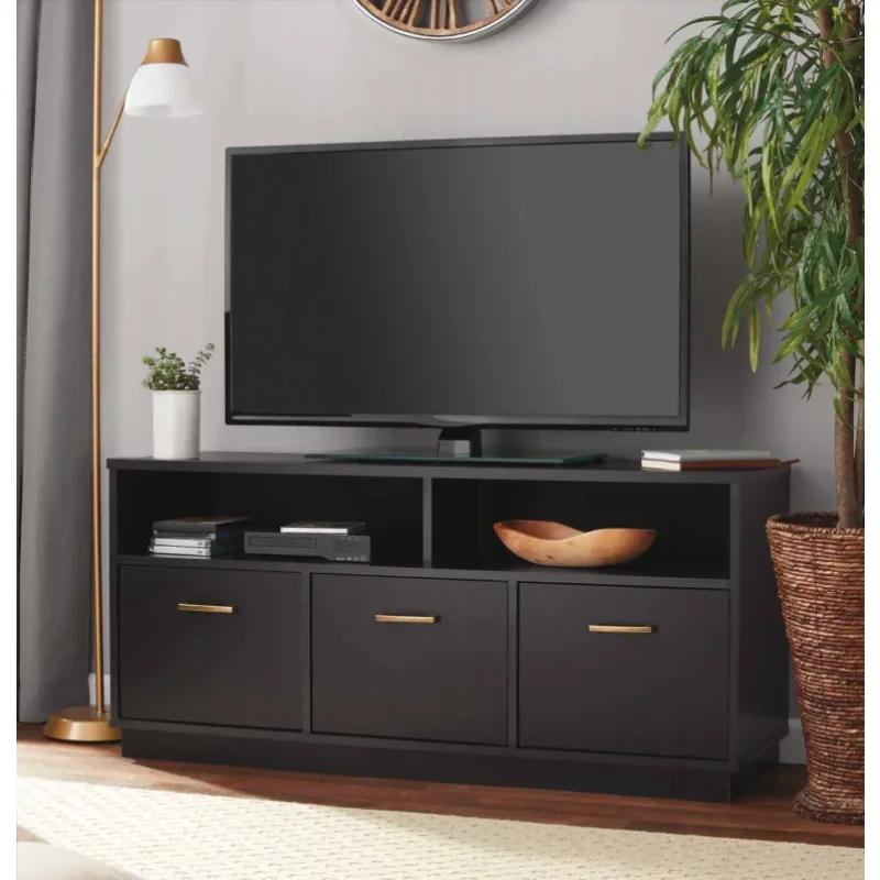 

Mainstays 3-Door TV Stand Console for TVs up to 50", Blackwood tv stand living room furniture tv stand cabinet